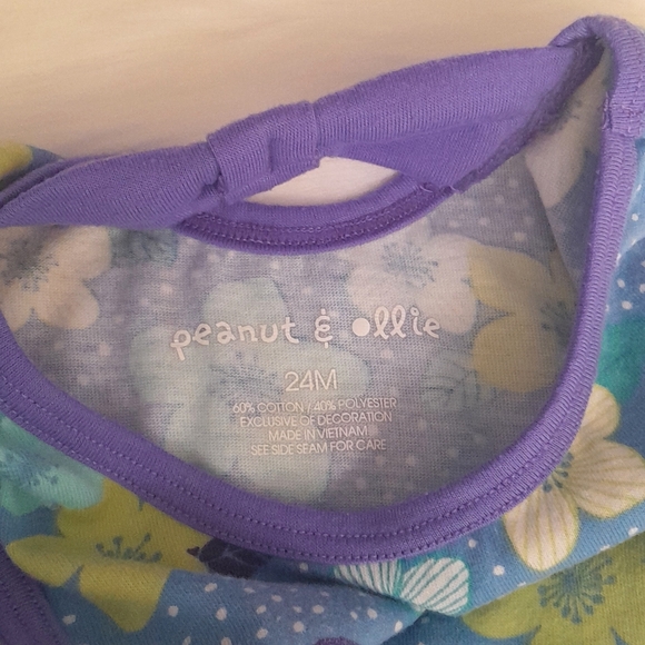 Peanut & Ollie 2T Girls Blue Floral Summer Dress - Picture 5 of 5